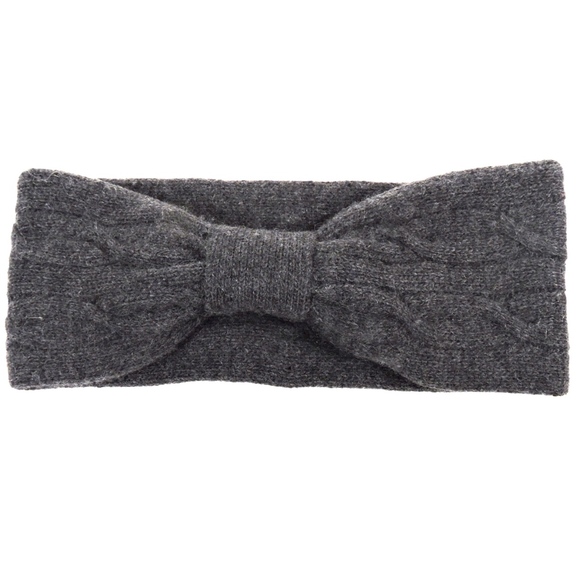 ⚜PORTOLANO⚜WOMENS GREY 100/% CASHMERE HEADBAND